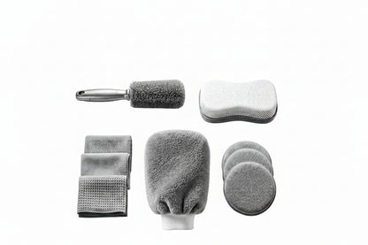 Kit de Detallado Automotriz de 9 Piezas de Microfibra